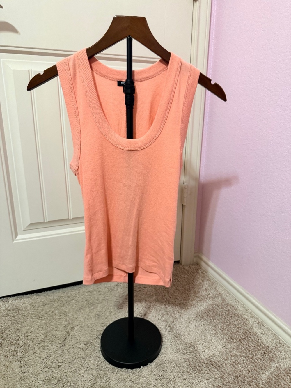Express Fitted Scoop Neck Tank Size Small Pink/Coral
